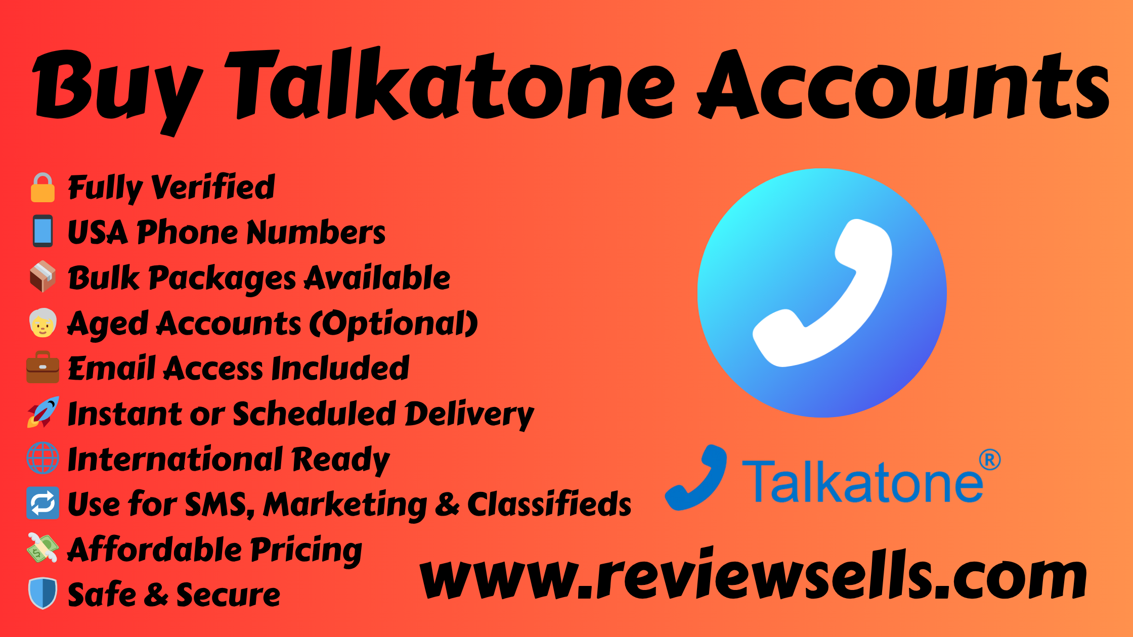 Buy Talkatone Accounts
